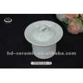 Hot selling custom decor white ceramic jars with lids